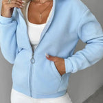 Full Size Zip Up Long Sleeve Hooded Outerwear - All Mine Now Clothing