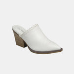 Forever Link Pointy Toe Slip On Chunky Mules - All Mine Now Clothing