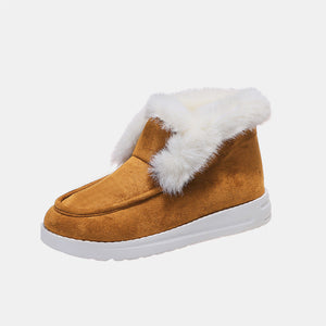 Furry Suede Snow Boots - All Mine Now Clothing