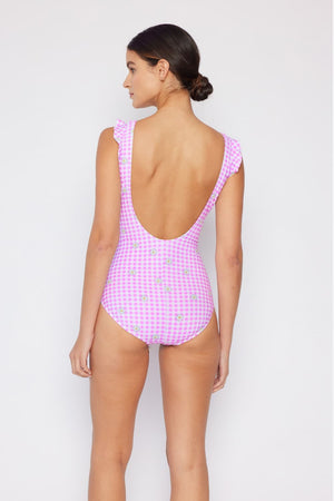 Marina West Swim Full Size Float On Ruffle Faux Wrap One-Piece in Carnation Pink - All Mine Now Clothing