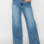 bytos Full Size High Rise Wide Leg Jeans with Pockets Trendsi