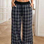 Plaid Wide Leg Pants