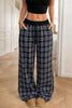 Plaid Wide Leg Pants