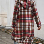 Devine Plaid Zip Up Hooded Coat - All Mine Now Clothing