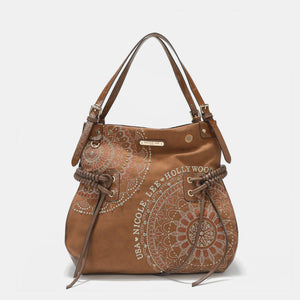 Nicole Lee USA Side Braided Tassel Inlaid Rhinestone Embroidery Hobo Bag - All Mine Now Clothing