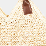 Fame Straw Braided Faux Leather Strap Shoulder Bag - All Mine Now Clothing