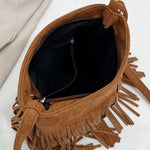 Suede Fringe Shoulder Bag - All Mine Now Clothing