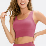 Scoop Neck Long Sports Bra - All Mine Now Clothing