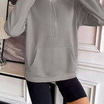 Ivy Lane Half Zip Raglan Sleeve Sweatshirt - All Mine Now Clothing