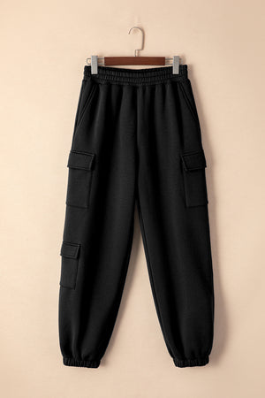 Pocketed Elastic Waist Active Joggers - All Mine Now Clothing