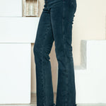 Judy Blue Full Size Button Fly Hem Destroy Straight Jeans Trendsi