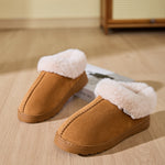 Faux Fur Round Toe Platform Slippers - All Mine Now Clothing