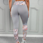 Printed Wide Waistband Active Leggings - All Mine Now Clothing