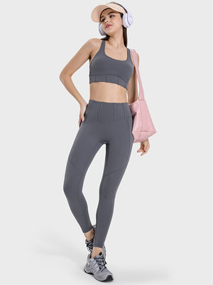 Millennia Square Neck Wide Strap Active Tank - All Mine Now Clothing