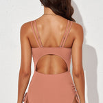 Tied Cutout Plunge One-Piece Swimsuit - All Mine Now Clothing