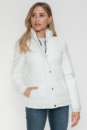 YMI Pocketed Zip Up Turtleneck Puffer Jacket - All Mine Now Clothing