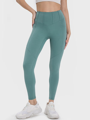 Millennia Pocketed High Waist Active Leggings - All Mine Now Clothing