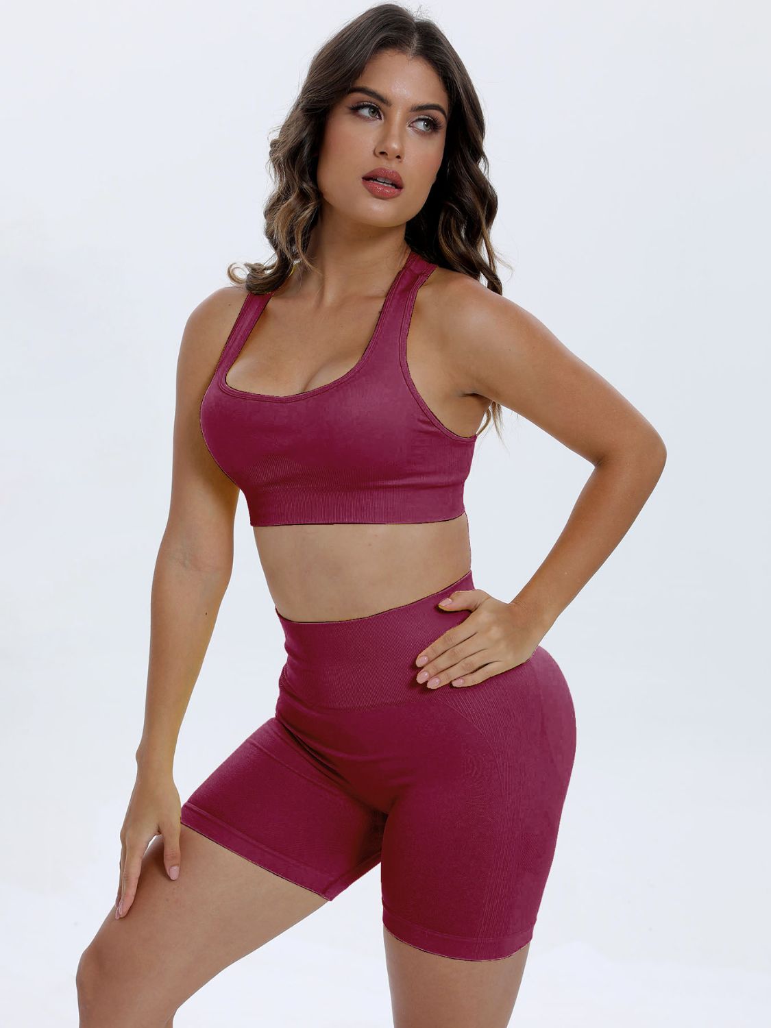 Scoop Neck Wide Strap Top and Shorts Active Set - All Mine Now Clothing