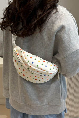 Contrast Polka Dot Crossbody Bag - All Mine Now Clothing