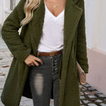 Devine Pocketed Long Sleeve Hooded Teddy Coat - All Mine Now Clothing