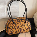 Leopard Suede Medium Shoulder Bag - All Mine Now Clothing