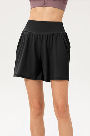 Pocketed Elastic Waist Active Shorts - All Mine Now Clothing