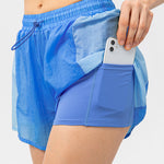 Color Block Drawstring Active Shorts - All Mine Now Clothing