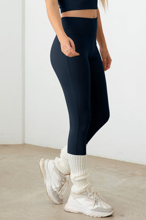 Le Lis Ribbed Crop Cami and High Waist Brushed Leggings Set - All Mine Now Clothing