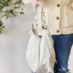 SHOMICO Weaved Vegan Leather Handbag - All Mine Now Clothing