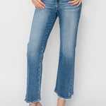 RISEN High Rise Slim Straight Jeans - All Mine Now Clothing