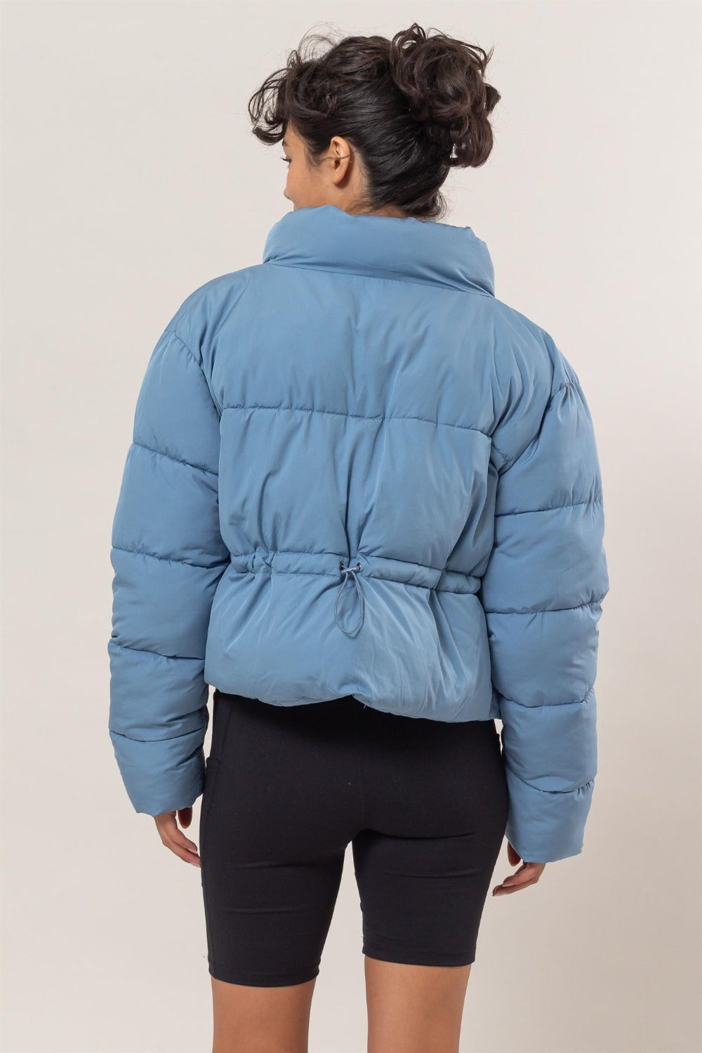 HYFVE Quilted Back Drawstring Puffer Jacket - All Mine Now Clothing