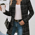 Plaid Open Front Long Sleeve Blazer - All Mine Now Clothing