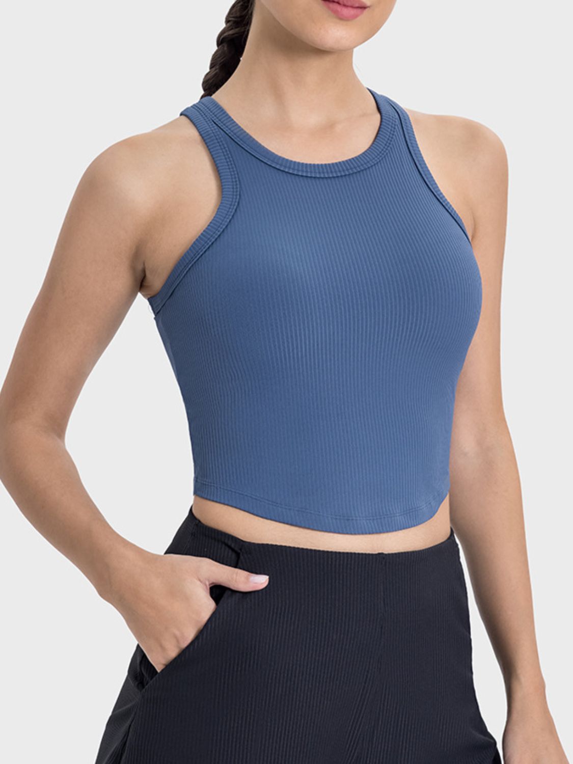 Millennia Round Neck Racerback Active Tank - All Mine Now Clothing