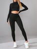 Mock Neck Long Sleeve Top and Leggings Active Set - All Mine Now Clothing