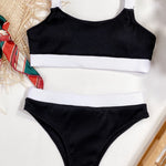 Color Block Scoop Neck Bikini Set - All Mine Now Clothing