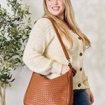 SHOMICO Weaved Vegan Leather Handbag - All Mine Now Clothing