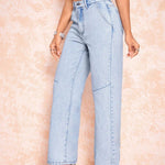 Straight Leg Jeans with Pockets - All Mine Now Clothing