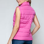 Snobbish Zip Up Turtleneck Vest with Pockets - All Mine Now Clothing