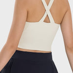 Millennia Crisscross Grecian Neck Active Cami - All Mine Now Clothing