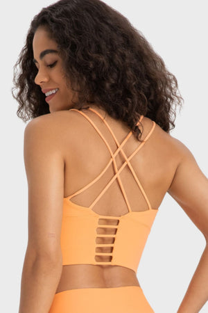 Millennia Crisscross Back Ladder Detail Sports Bra - All Mine Now Clothing