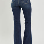 RISEN High Waist Raw Hem Flare Jeans - All Mine Now Clothing