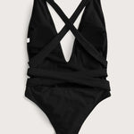 Halter Neck Deep V Tied One-Piece Swimsuit - All Mine Now Clothing