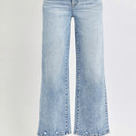 RISEN Full Size Tummy Control High Rise Crop Wide Leg Jeans - All Mine Now Clothing