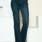 Judy Blue Full Size Button Fly Hem Destroy Straight Jeans Trendsi