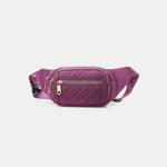 Zenana Quilted Multi Pocket Waist Belt Bag - All Mine Now Clothing