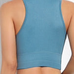 Mock Neck Ribbed Sports Tank - All Mine Now Clothing