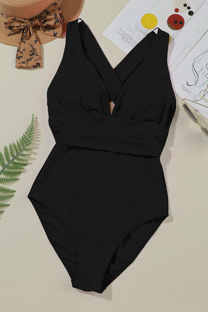 Crisscross Wide Strap One-Piece Swimwear - All Mine Now Clothing