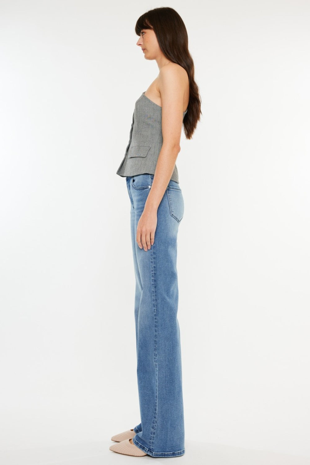 Kancan Ultra High Rise Cat's Whiskers Jeans Trendsi