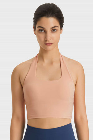 Millennia Breathable Halter Neck Sports Bra - All Mine Now Clothing