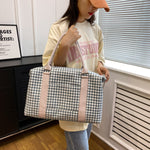 Houndstooth Canvas Travel Bag - All Mine Now Clothing